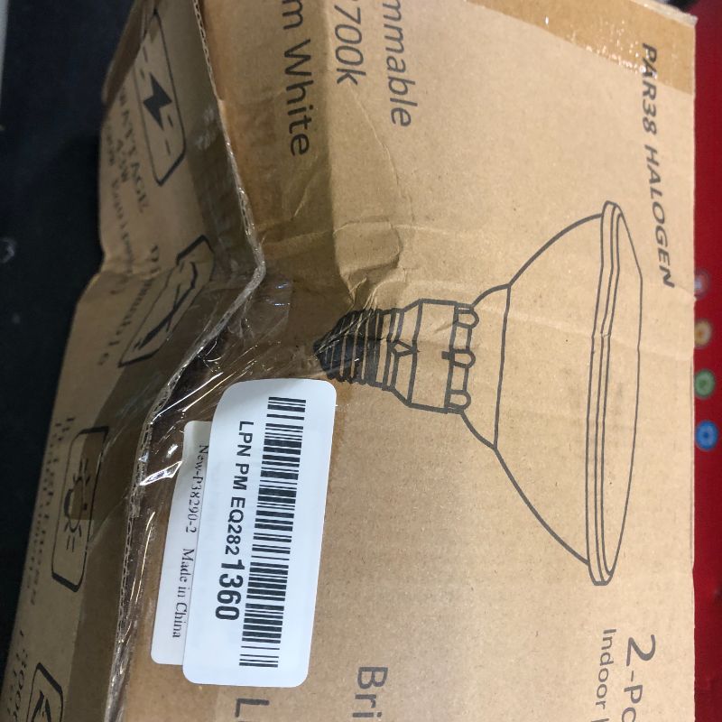 Photo 1 of Lachesan PAR38 Halogen Flood Light Bulbs 2 Pcs, 90W Equivalent, 120V, E26 Base, 2700K Warm White Light for Indoor and Outdoor