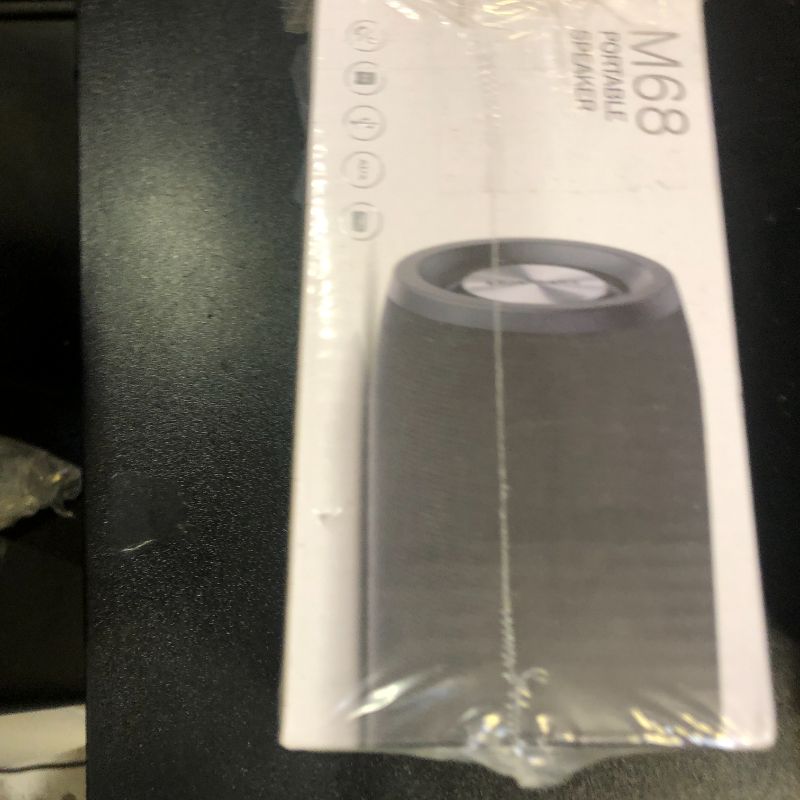 Photo 1 of Bluetooth Speaker,MusiBaby M68 Small Portable Speaker:Speaker with BT5.3,Waterproof,Wireless,Bass,HD Sound,24H Playtime for Outdoor?Beach,Party,Stocking Stuffers,White Elephant Gifts(Blk)