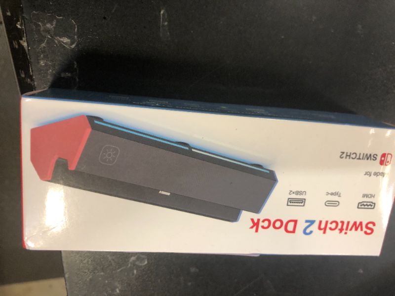 Photo 1 of iPLYGAM Switch 2 Dock for Nintendo Switch 2, Portable TV Docking Station Replacement 4K High Definition HDMI/Type C/USB Port Charging Dock Base with RGB LED Light