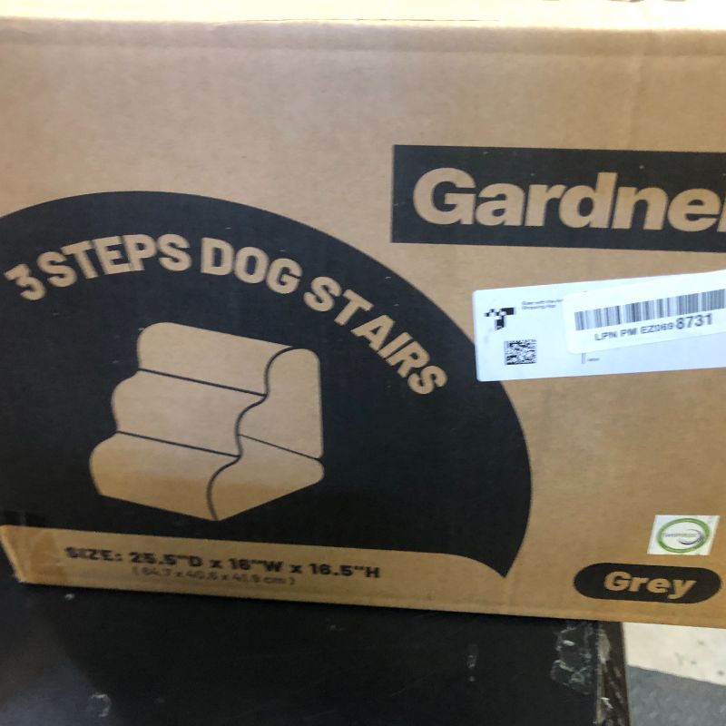 Photo 1 of Gardner Pet Dog Stairs for Small Dogs 16.5" H, 2 in 1 Transformable 3-Step Pet Stairs and ramp, Dog Steps for Couch (13-20 in) with Durable Non-Slip Waterproof Cover and CertiPUR-US Certified Foam