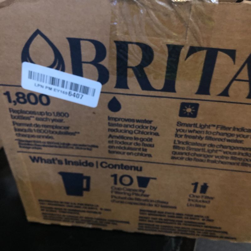 Photo 1 of Brita Everyday Elite Water Filter Pitcher, Removes 99% of Lead, Includes 1 Filter, 10-Cup Capacity, Black