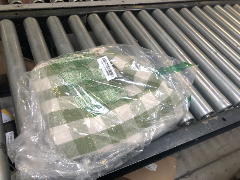 Photo 1 of Softalker Checkered Tablecloth Rectangle, Heavy Weight Linen Cotton Gingham Outdoor Table Cloth with Tassel, Washable Wrinkle Free Buffalo Plaid Table Cover for Dining/Party/Home - 55 x 84 Inch, Sage