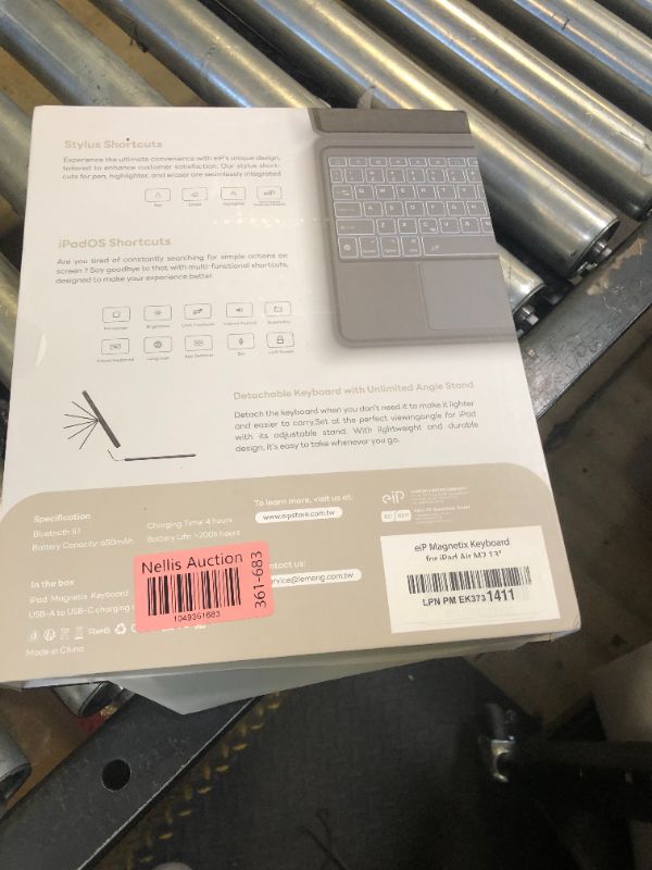 Photo 1 of EIP Bluetooth Keyboard Case for iPad Air 13 inch (M3 2025/M2 2024), 13" Magnetic Detachable Case with Trackpad, 7-Color Backlit Keys, Stylus Shortcut Support, Slim Protective Cover