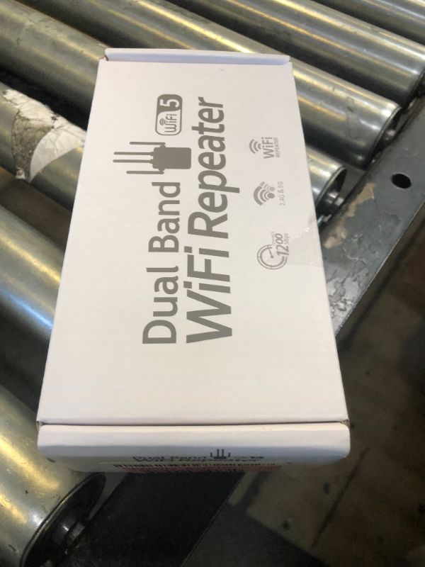 Photo 1 of WiFi Extender, WiFi Extender Signal Booster Dual-Band(5.8G&2.4G) Wireless Repeater Coverage to 12880 sq. ft & 105 Devices, 1-Tap Setup, Supports Ethernet Port, Faster Speed