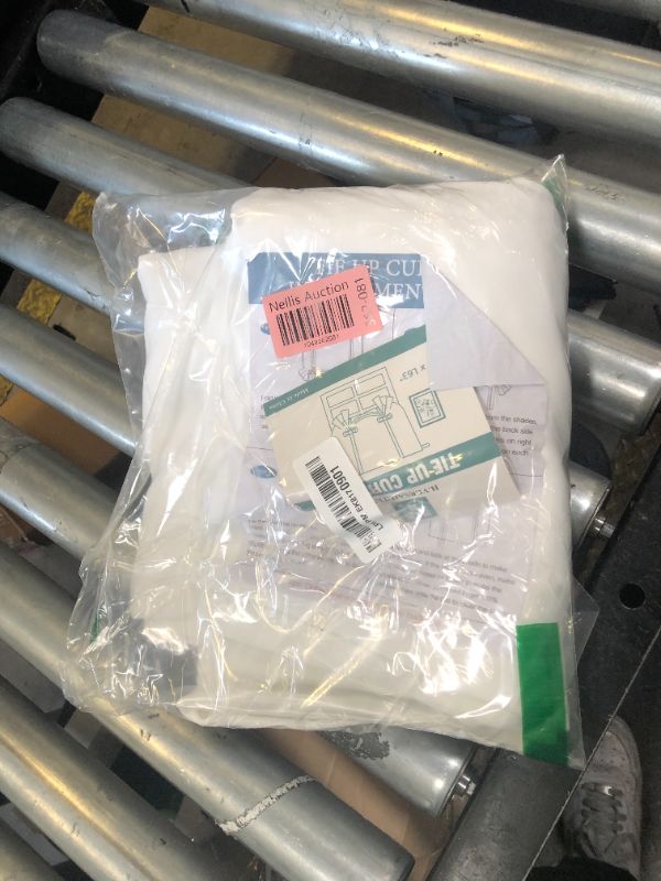 Photo 1 of H.VERSAILTEX Pure White Curtain Thermal Insulated Tie Up Window Shade Light Blocking Curtains for Bathroom, Rod Pocket Panel- 42in Wide by 63in Long