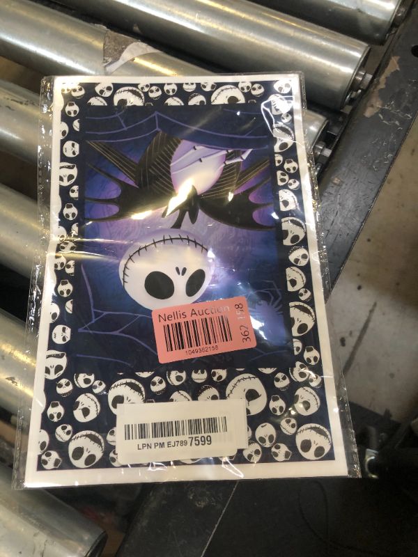 Photo 1 of Jack Skellington Loot Goody Goodie Gift Bag, 6.5” x 10” Pearly Plastic, Partyware Tableware Party Favor Bag for Pinata Candy Decorations -10 pcs, Nightmare Before Christmas, Halloween, Skeleton