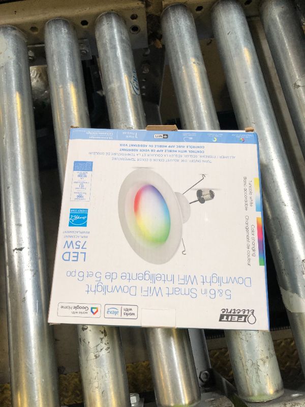 Photo 1 of Feit Electric Smart Recessed Downlights, 5-6 Inch, Wi-Fi LED, Dimmable Color-Changing, 1000 Lumens, 11.1W (75W Equivalent), Voice & App Control, Daylight to Soft White, 50,000 Hour Lifespan