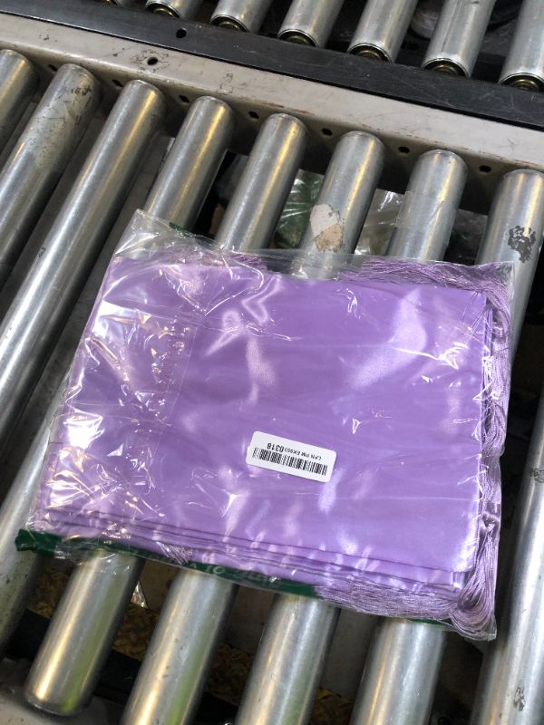 Photo 1 of Jelyne 12 Pcs Silk Satin Wig Storage Bag With Drawstring Tassel Packaging for Bundles Hair Extensions and Hair Tools Multipurpose Large Bags in Purple Color