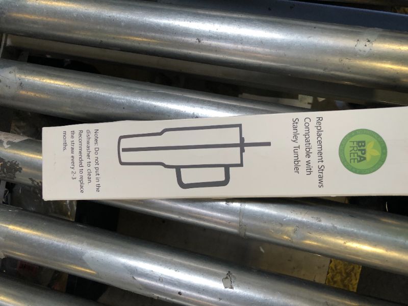 Photo 1 of AIERSA Metal Straws for 40oz Tumbler Replacement,12 Inch Reusable Stainless Steel Straw Compatible Stanley Cup, 6pcs Large Straws with Cleaning Brush for Stanley Cup Accessories