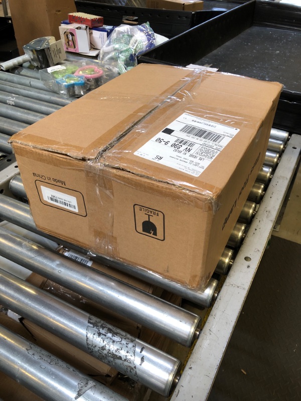 Photo 1 of ?Upgraded? Dimmable Glass Floor Lamp for Living Room, Modern Gold Standing Lamp with Clear Ribbed Glass Lampshade & Knob Dimmer, Arc Tall Lamp for Bedroom Office Reading Room, 2700K Led Bulb Included