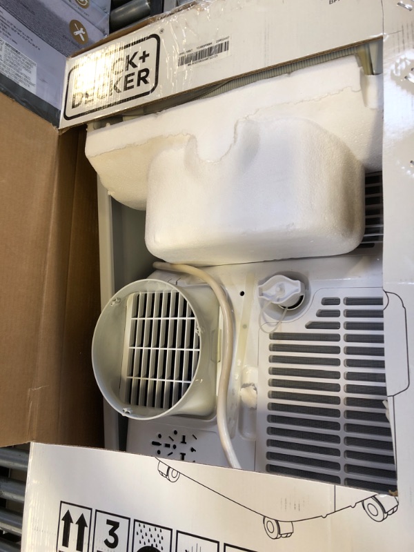 Photo 1 of BLACK+DECKER 8,000 BTU Portable Air Conditioner for Rooms up to 350 Sq. with Remote Control, White