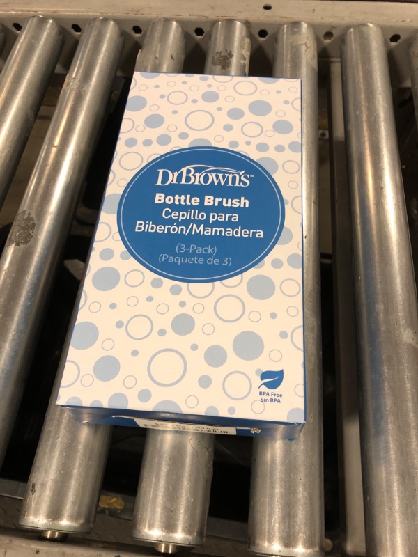 Photo 1 of Dr. Brown's Baby Bottle Cleaning Brush with Sponge and Scrubber - Blue - 3-Pack