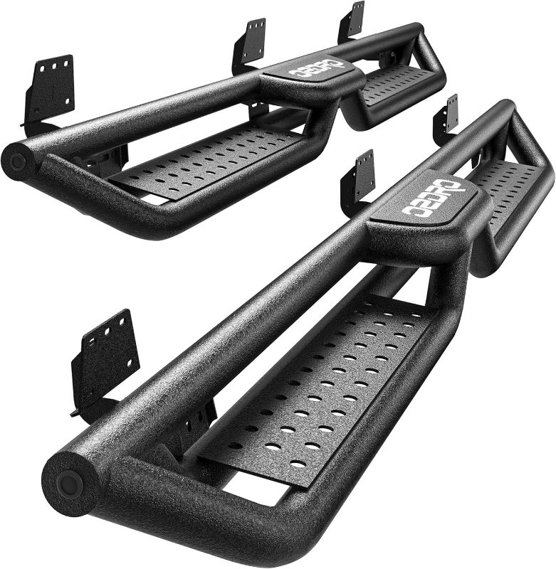 Photo 1 of OEDRO 6 Inch Running Boards Compatible with 2019-2025 Dodge Ram 1500 Crew Cab New Body (Excl. 19-24 1500 Classic), Bolt-on Side Steps Steel Nerf Bar, Two Stairs Design
