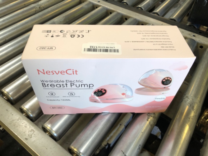 Photo 1 of Heated Electric Breast Pump Hands Free, Wearable Breastfeeding Pump with Voice Reminder & Auto-Stop Fuction, 6 Modes/12 Levels Hospital Grade Suction with Flange Sizes 19/21/24mm, 2 Pack White