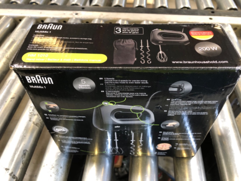 Photo 1 of Braun HM1010BK MultiMix 1 Hand Mixer, Black