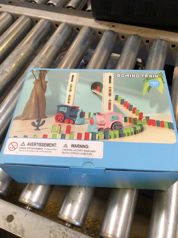 Photo 1 of PREPHY Kids Games Domino Train Toys: 180PCS Automatic Stacking Creative Game 3+ Year Old - Stem Montessori Toy for Boys 4-6 - Summer Autistic Christmas Birthday Gifts 5 6 Toddler Girls Ages 4-8