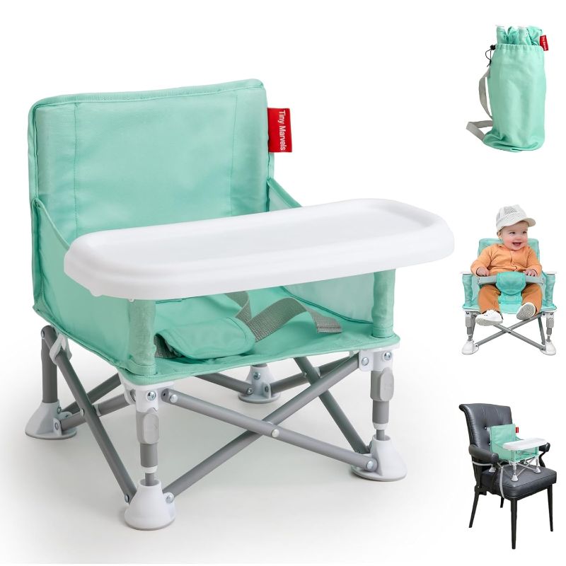 Photo 1 of Tiny Marvels Portable 3-in-1 Baby Booster Seat – Cozy Floor Seat, Feeding Seat with Tray, Toddler Booster – Compact, Foldable, Safe with Child Safety Belt Carry Bag – Perfect for Travel & Family Time
