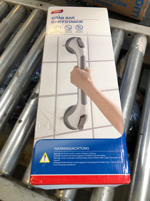 Photo 1 of TAILI Shower Grab Bar Glow in The Dark, 2 Pack 16.8 in Grab Bars for Bathtubs and Showers,Shower Handles Shower Rails for Seniors and Elderly,Bathroom Safety Grip Removable No Drilling Waterproof Blue