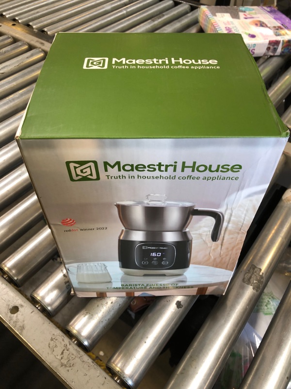 Photo 1 of Maestri House Milk Frother, Variable Temp and Froth Thickness DualFro 600 Milk Frother Steamer, 21OZ Smart Touch Control Milk Warmer, Dishwasher Safe, Memory Function for Latte&Hot Chocolate (Black)