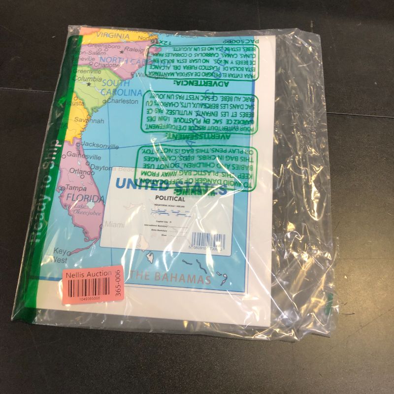 Photo 1 of World Map Poster 33 x 24" Large Wall Map of the World – World Map Wall Art Atlas - Perfect Travel Map, Classroom Decoration or Geography Gift