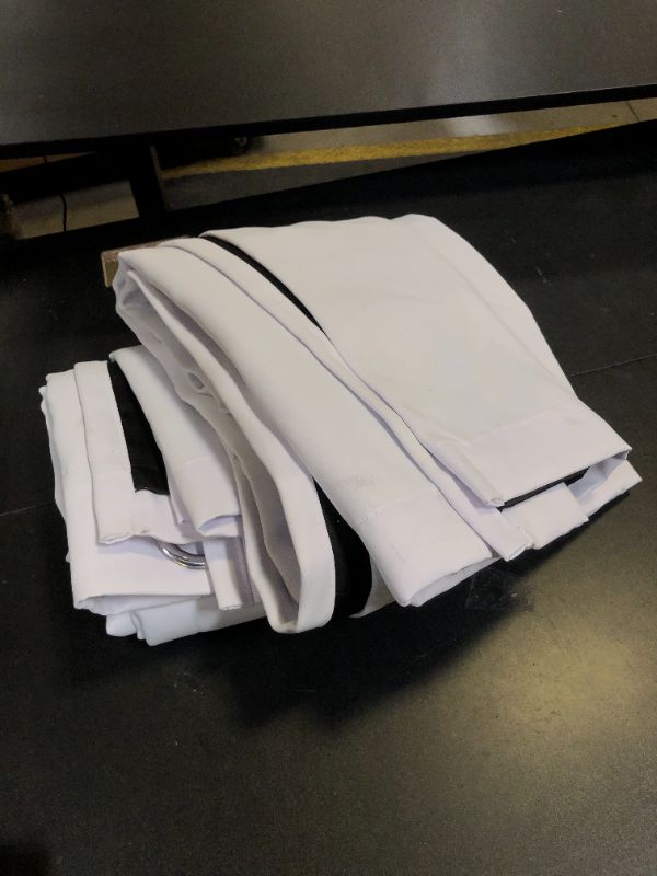 Photo 1 of 5FT TALL WHITE UNKNOWN BLACK OUT CURTAINS 2 PC