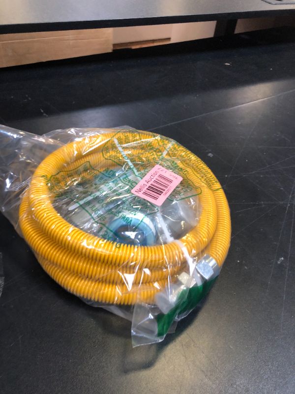Photo 1 of AMI PARTS 72" Flexible Gas Line Kit Yellow Coated, Gas Hose Connector Kit for Dryer, Stove, Water Heater,5/8" OD(1/2" ID) Stainless Steel Gas Line with Connector 1/2" MIP &1/2"FIP & 3/4"MIP Fitting