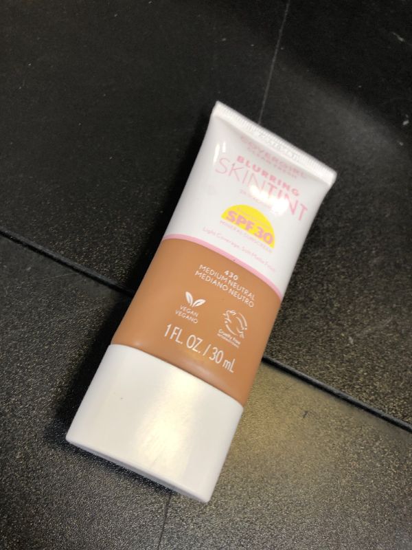 Photo 1 of COVERGIRL Clean Fresh Blurring Skin Tint with SPF 30, 430 Medium Neutral, Liquid Foundation, Soft Matte Finish, Smooths, Brightens, Blurs Pores, Mineral Sunscreen, Vegan Formula