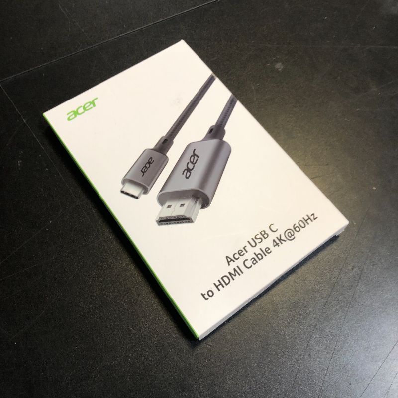 Photo 1 of Acer USB C to HDMI Cable for Home Office 6.6FT (4K@60Hz), High-Speed Type C to HDMI 2.0 Braided Cord, Thunderbolt 4/3 Compatible with MacBook, iPhone 16/15 Pro/Max, iMac, iPad Pro, Galaxy S24, Surface