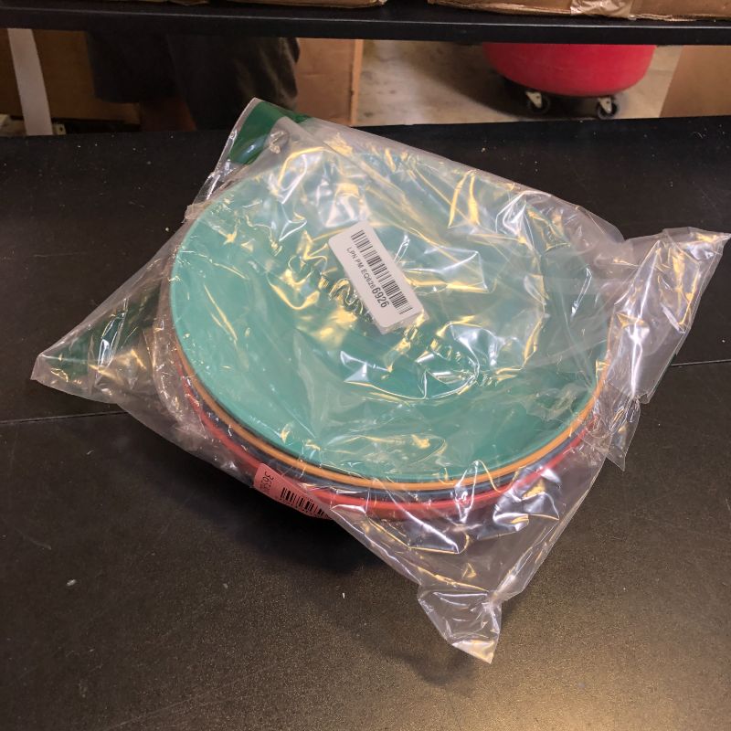 Photo 1 of LRUUIDDE Lightweight Wheat Straw Plates 9 Inch, Microwave and Dishwasher Safe BPA Free and Healthy Reusable Unbreakable Deep Dinner Plates, Outdoor for Picnic, Camping (4pack)