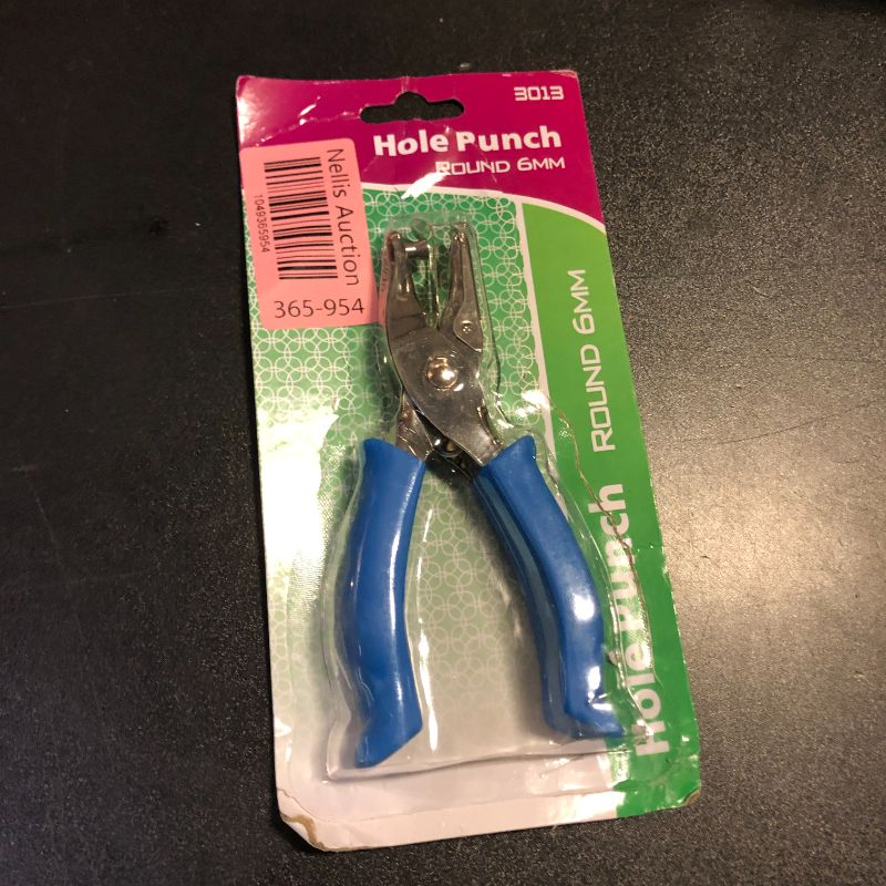 Photo 1 of Single Hole Punch 1/4” Paper Hole Puncher for Crafts, One Hole Puncher with Blue Soft Grip Handle for Kids and Adults, Handheld Circle Punch for Paper Crafts in Home, Office, Classroom