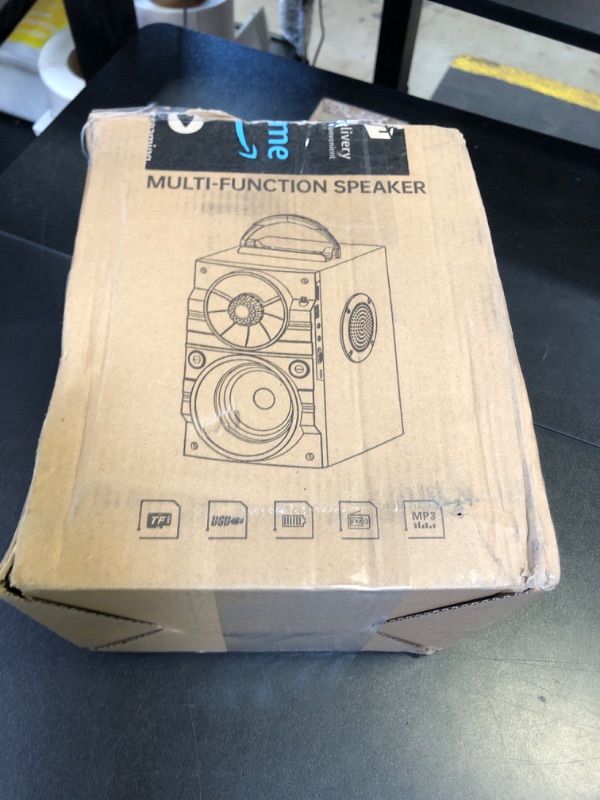 Photo 1 of Portable Big Bluetooth Speakers with Light, Wireless with Subwoofer, FM Radio, LED Lights, EQ, Booming Bass, Bluetooth 4.2 Stereo Loud Outdoor/Indoor Retro , for Home, Camping, Travel