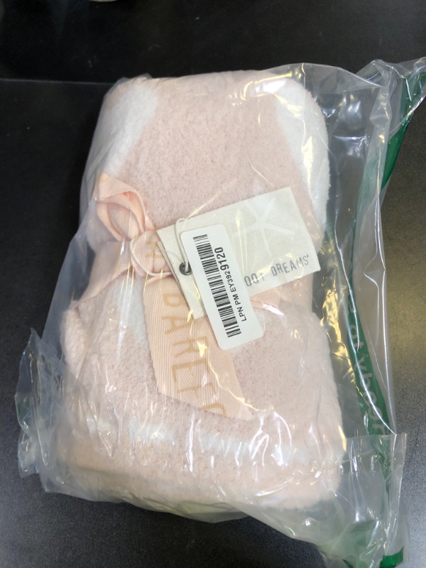 Photo 1 of Barefoot Dreams CozyChic Dream Receiving Blanket - Pink/White Hearts