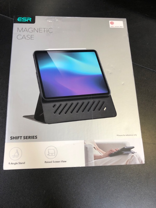 Photo 1 of ESR for iPad Pro 12.9 Case (6th/5th Generation, 2022/2021), Removable Magnetic Cover, Adjustable Portrait/Landscape Stand with Raised Display View, 9 Standing Angles, Shift Series, Black
