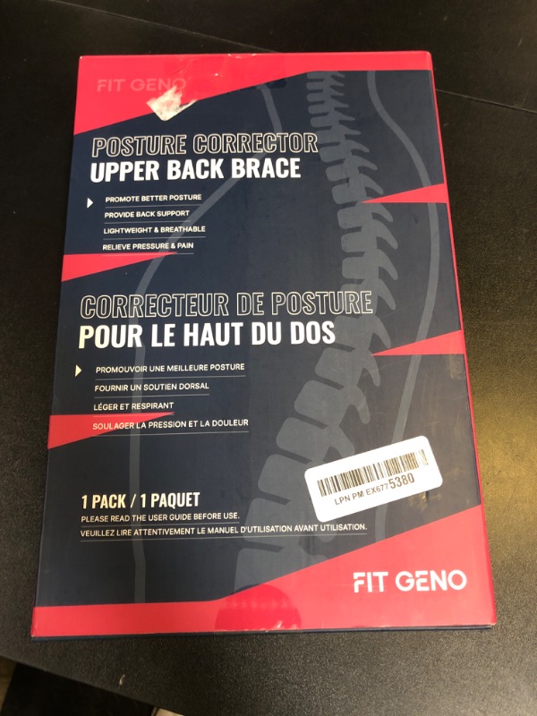 Photo 1 of Fit Geno Posture Corrector for Women & Men: Adjustable Lightweight Upper Back Brace for Neck Shoulder & Upper Back Pain Relief - Improve Posture Correct Hunchback Slouching Invisible Under Clothes (M/L Under Bust 35" - 49")