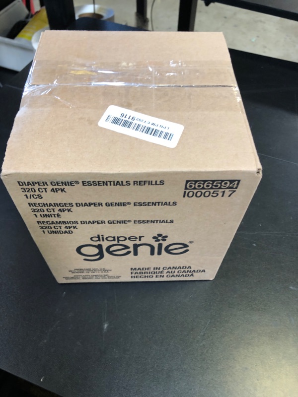 Photo 1 of Diaper Genie Essentials Round Refill Pack of 4 | Holds Up to 1280 Newborn Diapers | Features Unscented Continuous Film | Compatible with Diaper Genie Complete and Expressions Pails