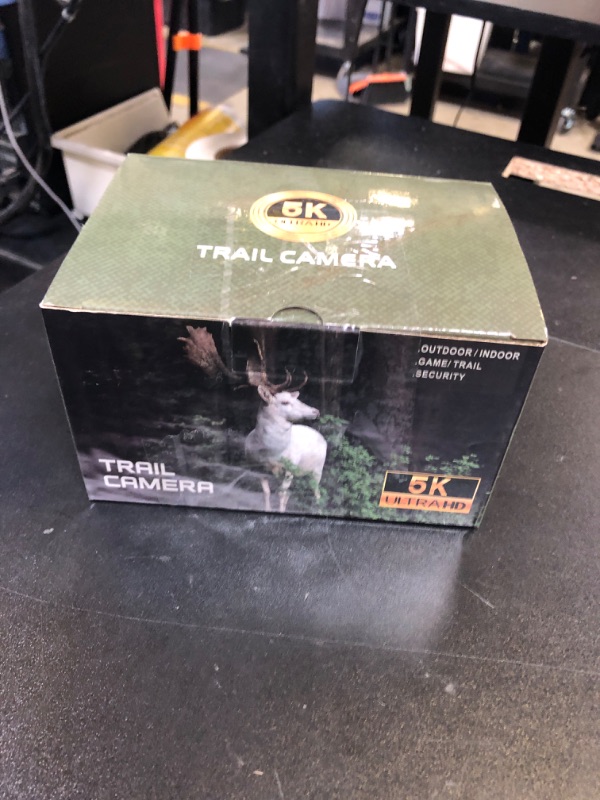 Photo 1 of EBXDW Trail Camera, 5K 60MP Game Camera with 130°Wide Angle, IP66 Waterproof Night Vision with No Glow Infrared LEDs, 0.05s Trigger Motion Activated for Wildlife, Green