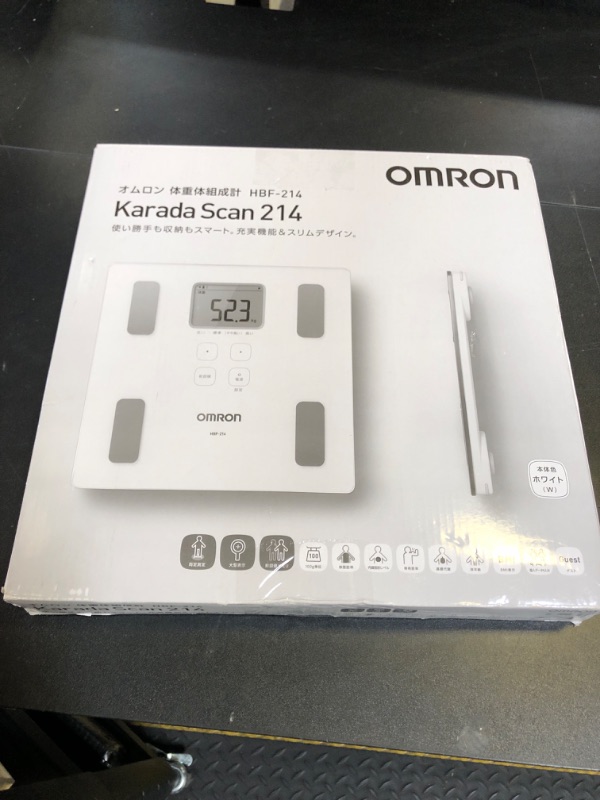 Photo 1 of New! Omron Weight Scale Body Composition Meter Body Scan White HBF-214-W Japan