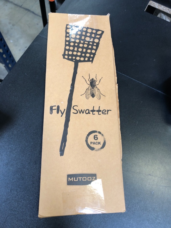Photo 1 of MUTOOZ Fly Swatters Multi Pack - Fly Swatter Plastic with Heavy Duty Thick Grip, Black 6 Pack