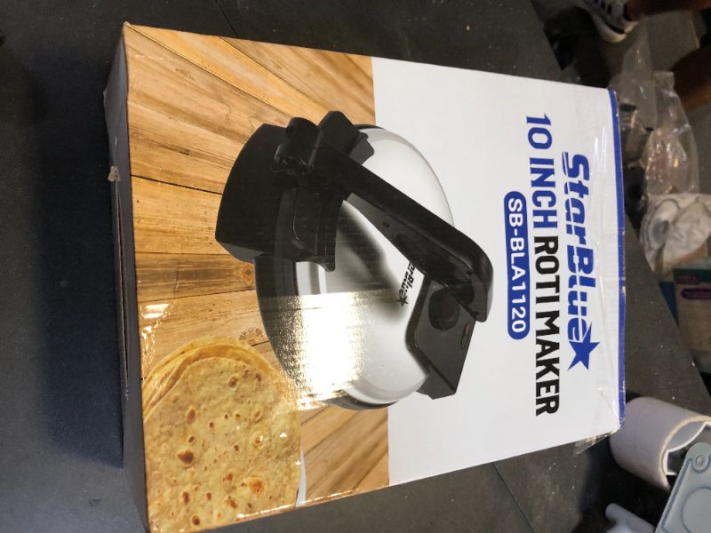 Photo 1 of 10inch Roti Maker by StarBlue with FREE Roti Warmer and Removable Handle - The automatic Stainless Steel Non-Stick Electric machine to make Indian style Chapati, Tortilla, Roti AC 110V 50/60Hz 1200W