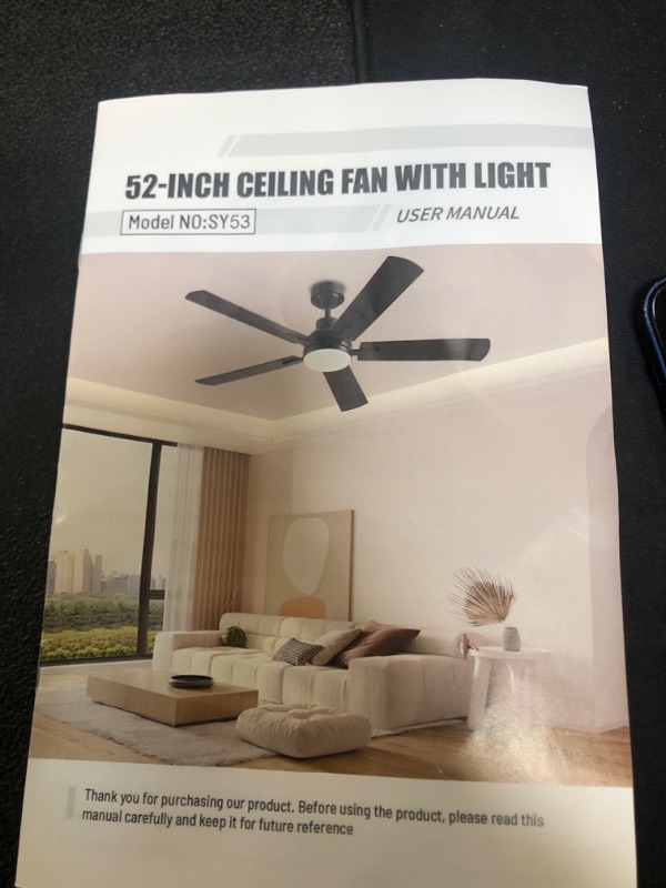 Photo 1 of 52 INCH CEILING FAN WITH LIGHT 