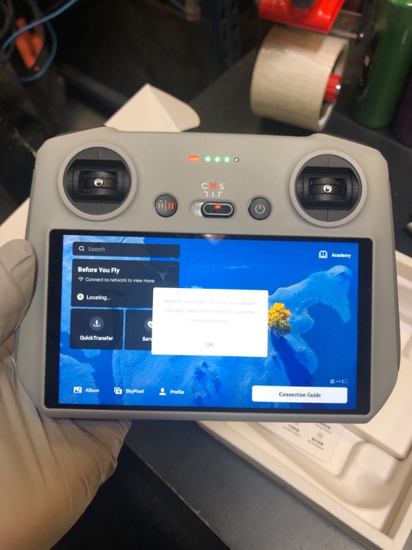 Photo 1 of DJI RC, Remote Controller with Lightweight Body, FHD Screen, 4hr Battery, Precision Control Sticks, O3+ Transmission