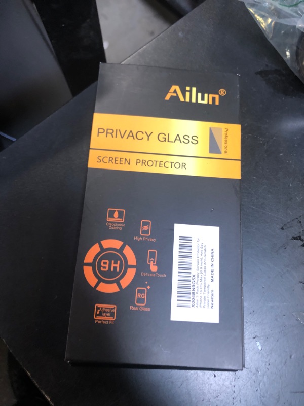Photo 1 of Ailun 3 Pack Privacy Screen Protector for iPhone 16 Pro Max [6.9 inch], Anti Spy Private Tempered Glass Anti-Scratch Case Friendly