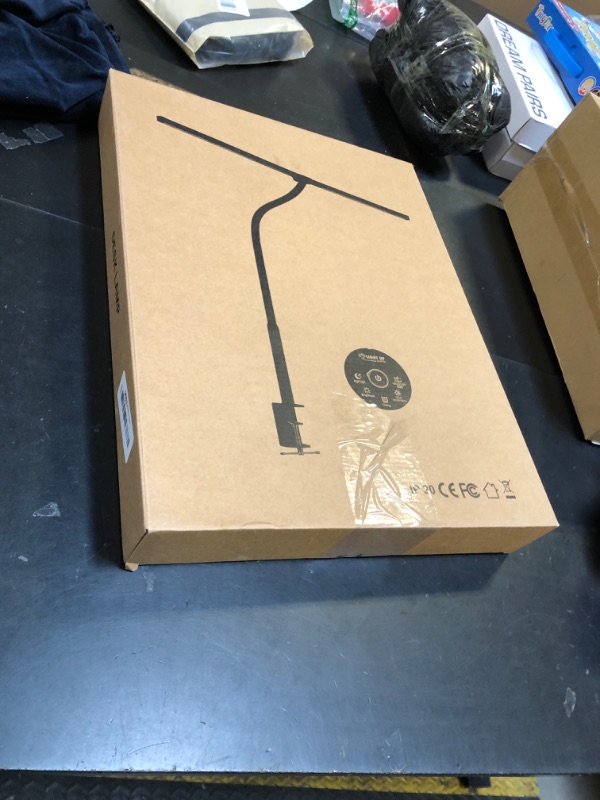 Photo 1 of Led Desk Lamp for Office Home - Eye Caring Architect lamp with Clamp,Dual Screen Computer Monitor Gooseneck Smart Light: 24W 5 Color Flexible Adjustable Lighting Table Lamp for Study Drafting