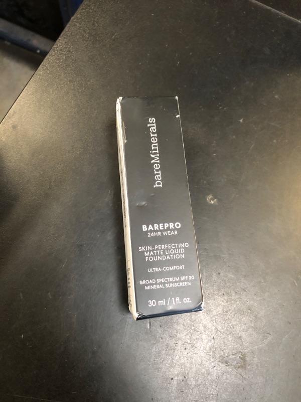 Photo 1 of bareminerals Barepro 24HR Wear Matte Liquid Foundation Mineral SPF 20, Full Coverage Foundation Makeup for Mature Skin, Oil-Free, Vegan EXP 07/2026