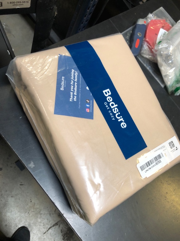 Photo 1 of Bedsure Deep Beige Duvet Cover King Size - 3 Pieces Prewashed Cotton-Like Extra Soft Bedding Set, Includes 1 Duvet Cover 104x90 Inches with Zipper Closure & 2 Pillow Shams, Comforter Not Included