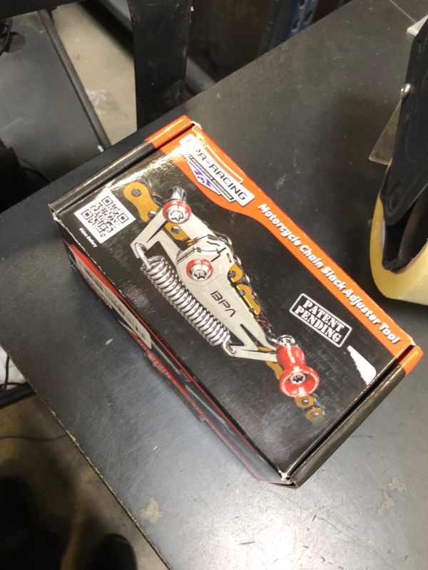 Photo 1 of BPA-RACING Motorcycle Chain Slack Adjuster Tool - Innovative Chain Tensioning Tool for Easy, Quick & Precise Chain Slack Adjustment- Slack Setter Tool (Red)