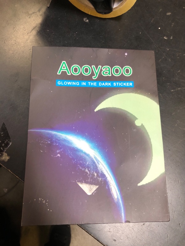 Photo 1 of Aooyaoo Glow in The Dark Stars Wall Stickers, 3D Glowing Stars for Ceiling and Wall Decals, Perfect for Kids Bedding Room or Party Birthday Gift (606Pcs, Green)