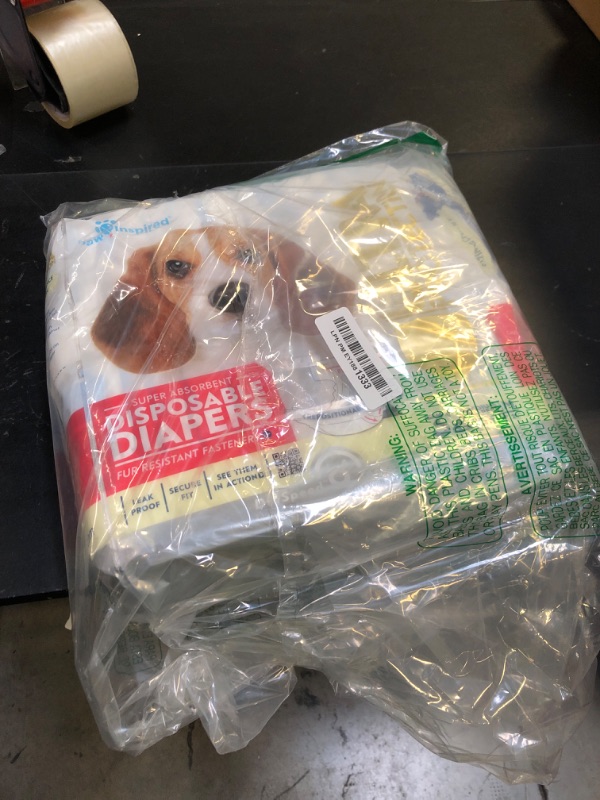 Photo 1 of Paw Inspired 32ct Disposable Dog Diapers | Female Dog Diapers Ultra Protection | Diapers for Dogs in Heat, Excitable Urination, or Incontinence (Medium)