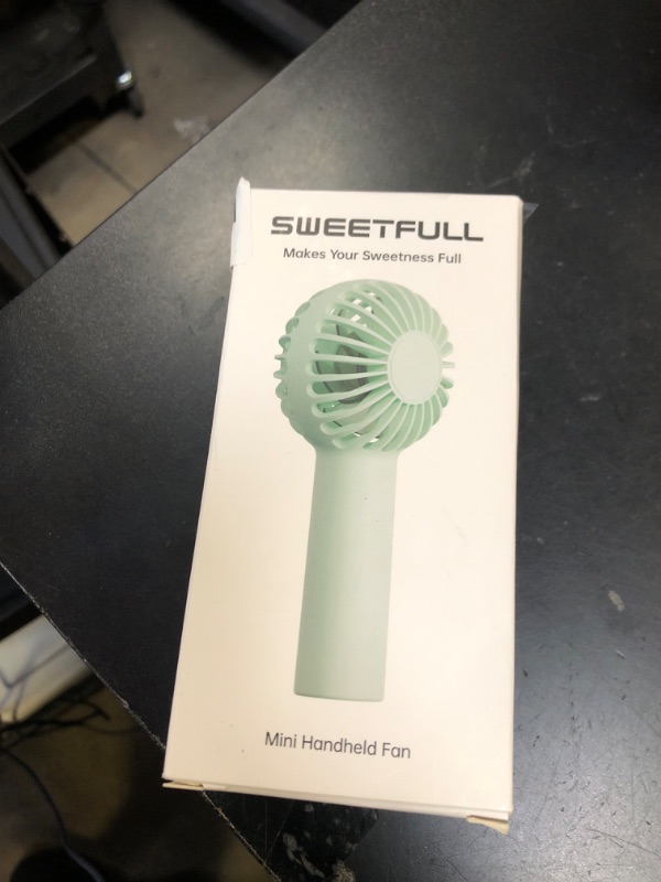 Photo 1 of SWEETFULL Mini Portable Fan - Rechargeable Handheld Fan, 3 Speeds Personal Small Hand Gifts for Travel Essentials, Lash, Makeup, Eyelash, Kids, Girls, Women - USB, Cute Design Green