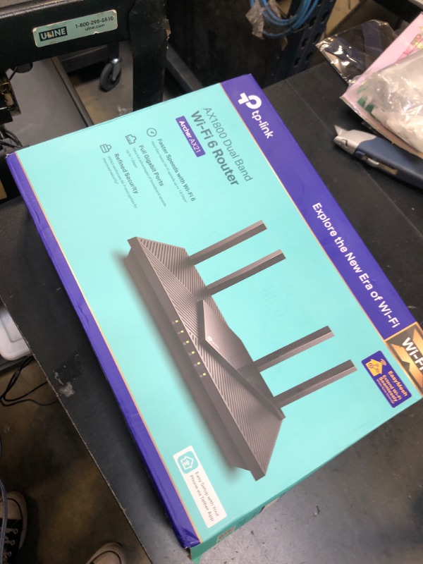 Photo 1 of TP-Link AX1800 WiFi 6 Router V4 (Archer AX21) – Dual Band Wireless Internet, Gigabit, Easy Mesh, Works with Alexa - A Certified for Humans Device, Free Expert Support